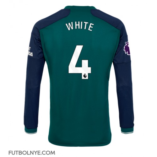 Camiseta Arsenal Benjamin White #4 Tercera Equipación 2023-24 manga larga